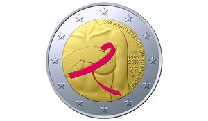 Памятная монета в честь 25-й годовщины Кампании против рака груди