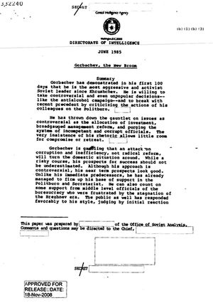 ЦРУ рассекретило документы о Горбачеве. Как разваливали СССР