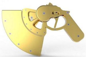 Золотой пистолет для разбрызгивания духов стоит 108.250$