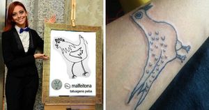 Тату-мастер из Бразилии, к которой выстраиваются очереди за уродливыми татуировками