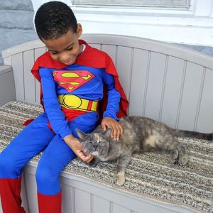 Пятилетний мальчик помогает бездомным котикам и становится для них настоящим супергероем