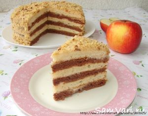 Торт сметанник "Яблочный" - от кусочка такого торта вряд ли можно отказаться!