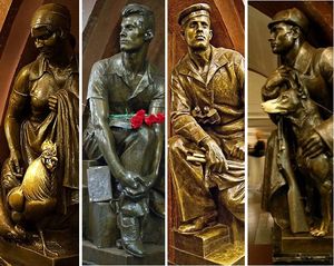 Судьбы людей, ставших прототипами скульптур на станции метро «Площадь Революции»  Московская станция