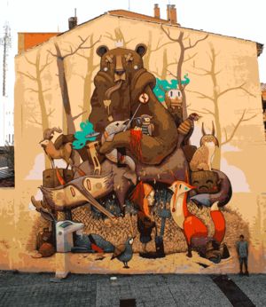 Уличные граффити в движении от испанского фотографа