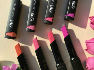 Kiss NY PRO  Egoism Matte Velvet Lipstick Review Swatches / обзор.