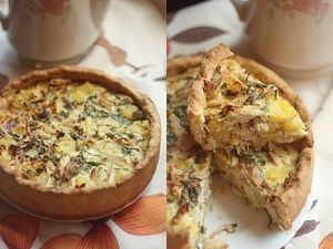 Пирог с курицей и картофелем