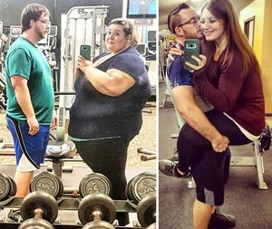 Девушка, весившая 200 кг, воссоздает свои старые фото и трудно поверить, что это тот же человек