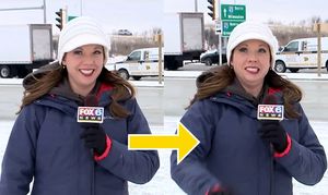 Репортёр получила снежком в лицо прямо перед ведением прямого эфира