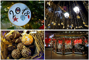 Рождественский свет на Никольской улице и дизайнерские елки на Кузнецком мосту