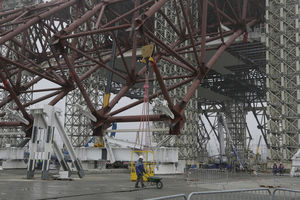Строительство новой защитной арки в Чернобыле