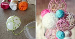 Украшаем дом к празднику: шары из ниток