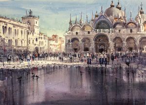 Таланты из Молдовы! Акварельная романтичная Венеция в живописи Евгения Горяна.