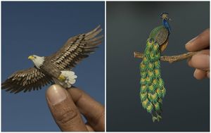 Удивительные бумажные птицы от индийских художников