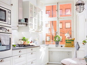 Скандинавский стиль: 20 белых кухонь и советы по их комплектации