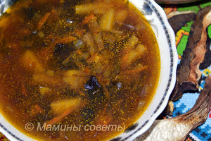Суп из сухих грибов - очень вкусное блюдо Великого поста
