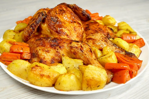 Запеченная курица с картофелем по-турецки