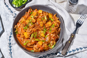 Тушеная капуста с картошкой