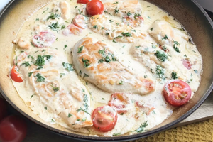 Куриная грудка в сливочном соусе