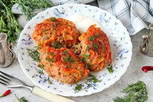 Вкусные ленивые голубцы в духовке
