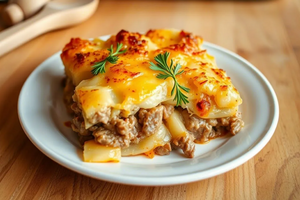 Картофельная запеканка с куриным фаршем: сытный ужин без предварительной обжарки