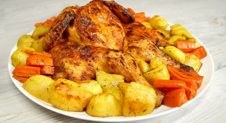 Запеченная курица с картофелем по-турецки