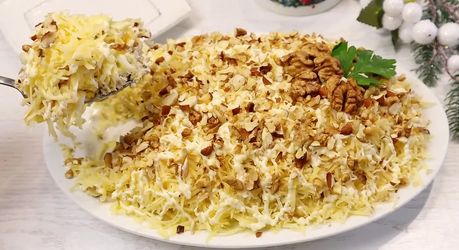 Салат «Черепаха» — нежный, как первый снег