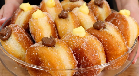 Пончики, которые не впитывают масло и остаются воздушными на второй день. Бомболони с кремом