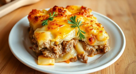 Картофельная запеканка с куриным фаршем: сытный ужин без предварительной обжарки