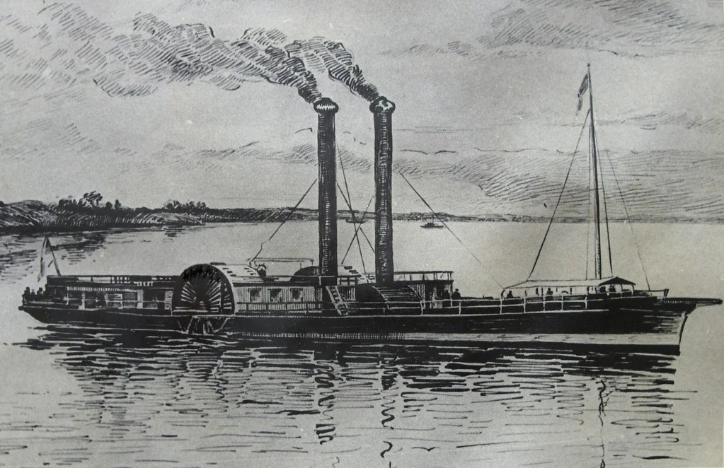 Пароход 1815. Пироскаф первый в мире пароход.