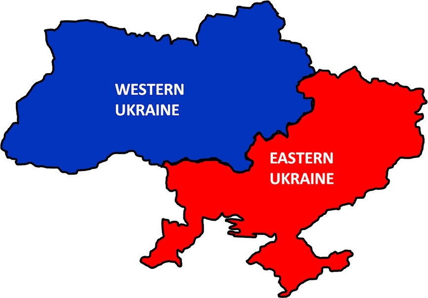 Карта западной и восточной украины карта