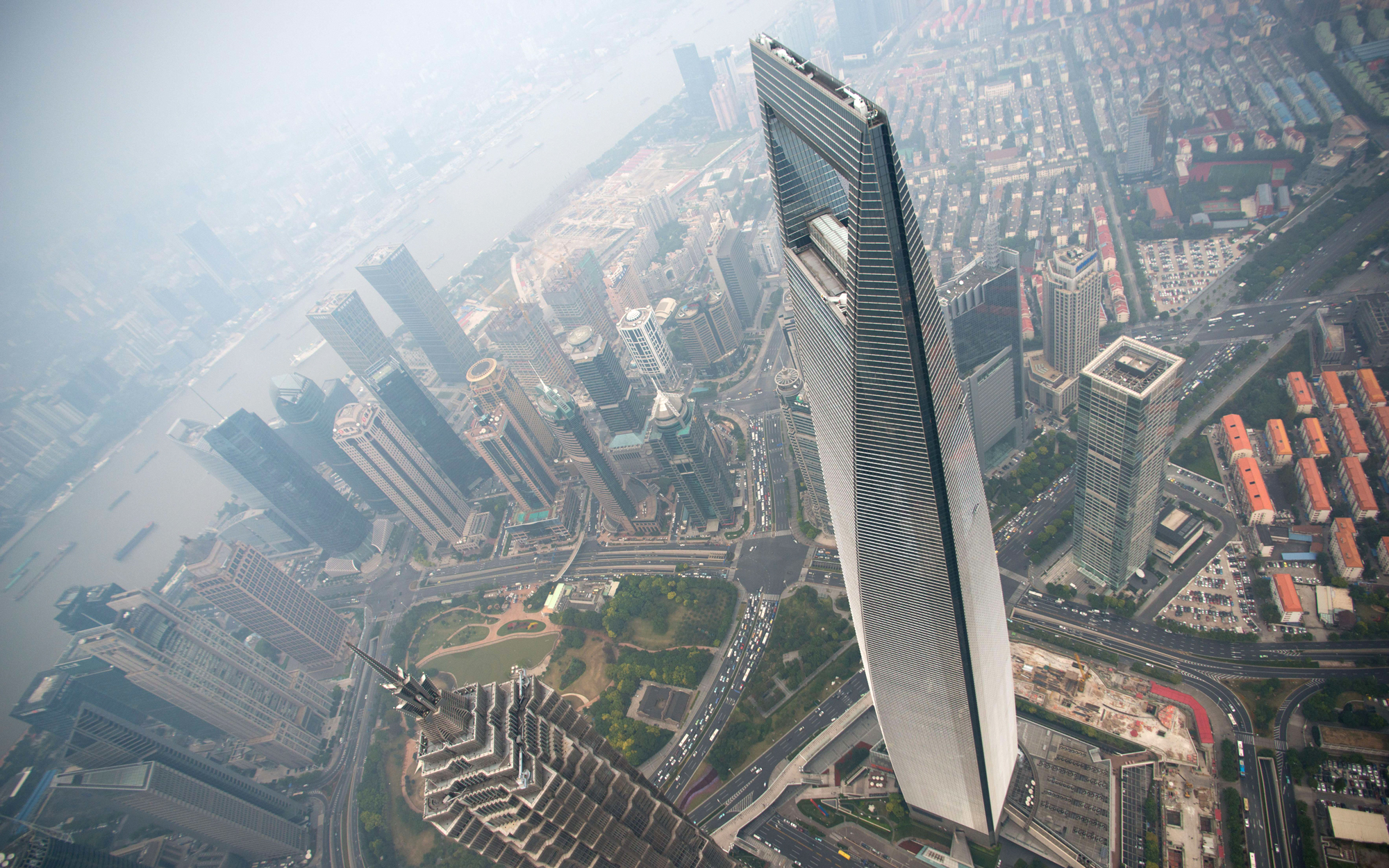Шанхайский Всемирный финансовый центр (492 м). Шанхай, Китай